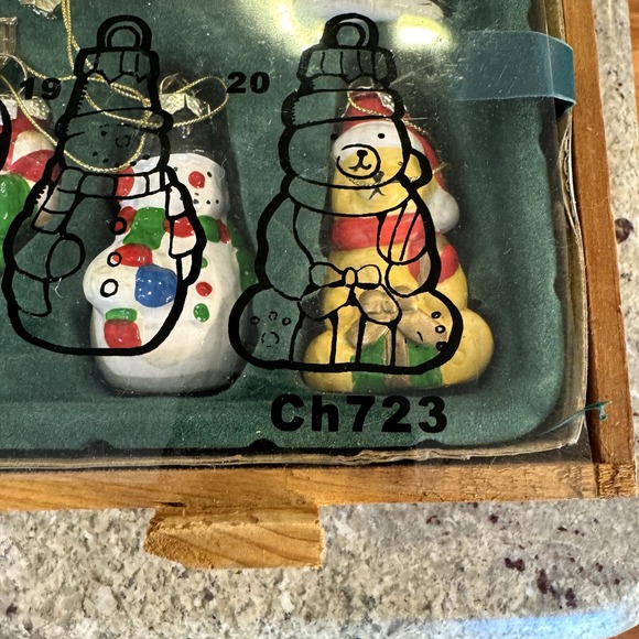 Thomas Pacconi Classics 20‎ Glass Christmas Ornaments N Wood Crate 2007 - Picture 9 of 11